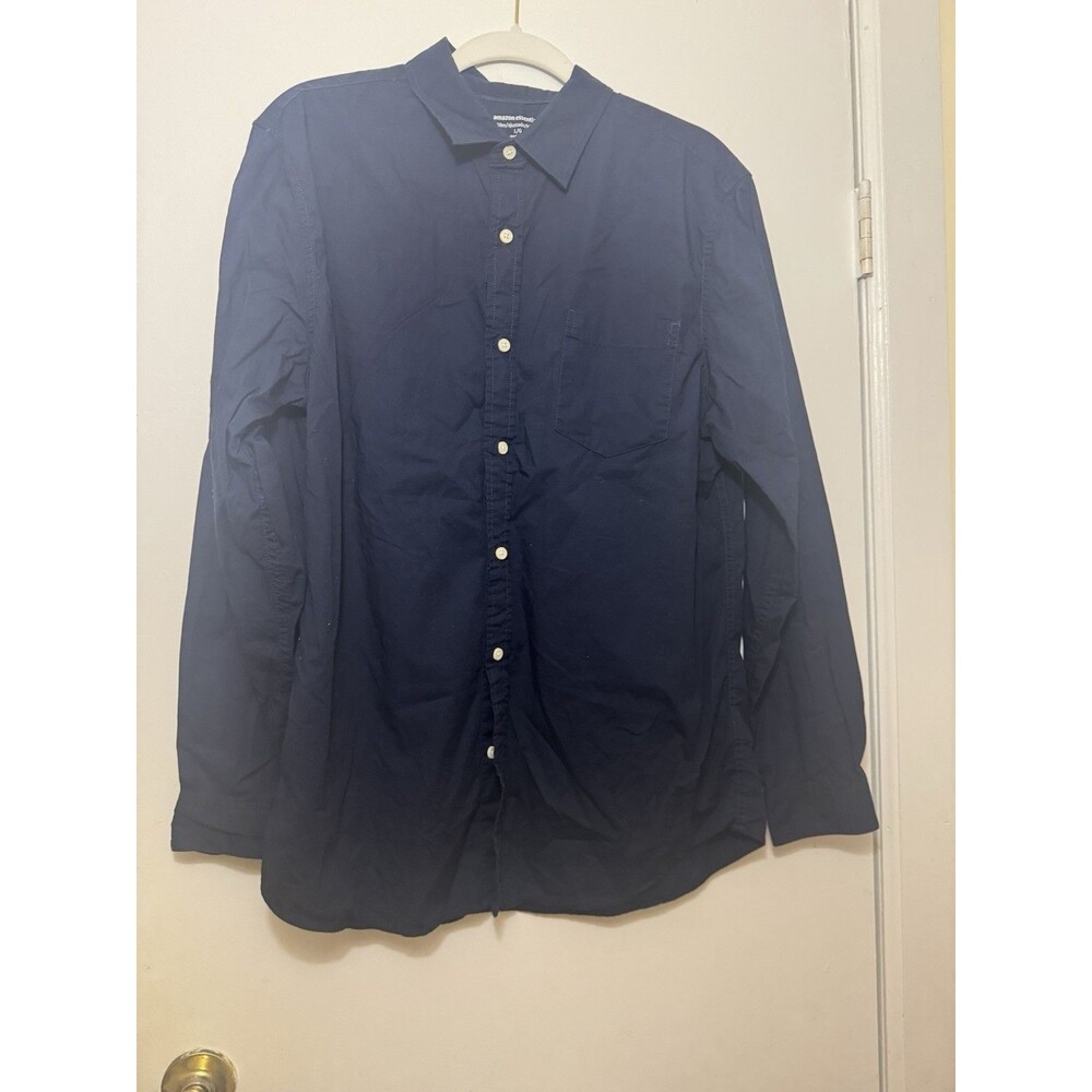 Amazon Essentials Men’s Blue Shirt Size Large